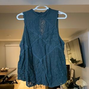 American Eagle Lace high neck tank top